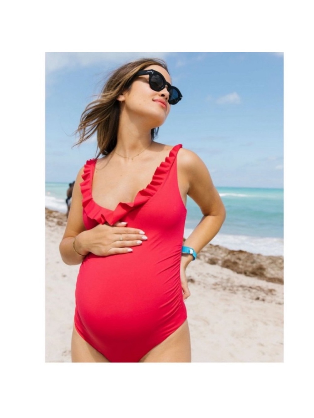 Hatch The Antigua Maillot One Piece Ruffle Swimsuit Size Medium